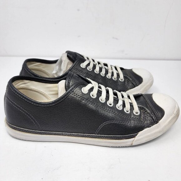 Jack Purcell Black Leather Blue Soled Sneakers, Men's 7.5 - Picture 3 of 7